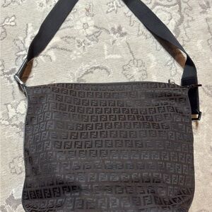 Prew-Owned FENDI Zucca Shoulder Bag